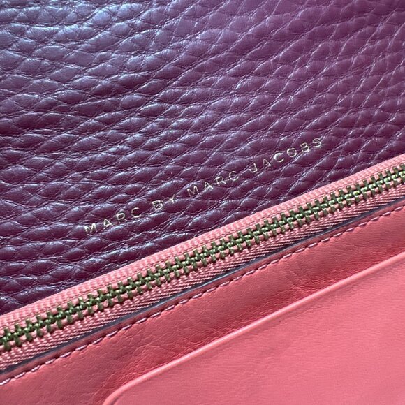 Marc By Marc Jacobs Burgundy Leather Trifold Wallet - Picture 13 of 15